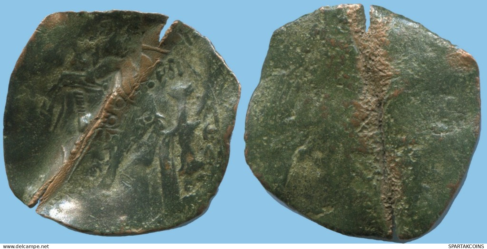 ISAAC II ANGELOS ASPRON TRACHY BILLON BYZANTIN Pièce 3.1g/28mm #AB448.9.F.A - Byzantinische Münzen