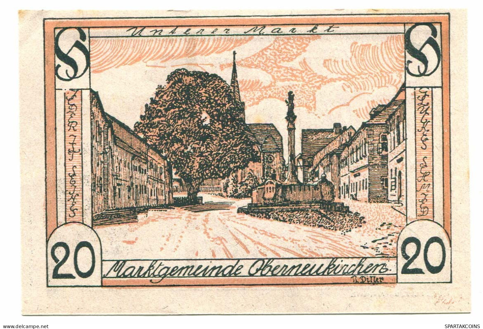 20 Heller 1920 OBERNEUKIRCHEN Österreich UNC Notgeld Papiergeld Banknote #P10440 - [11] Local Banknote Issues