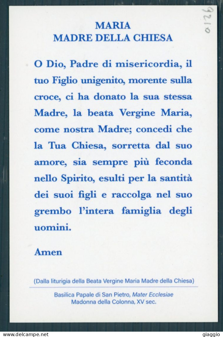 °°° Santino N. 9210 - Maria Madre Della Chiesa - Cartoncino °°° - Religione & Esoterismo