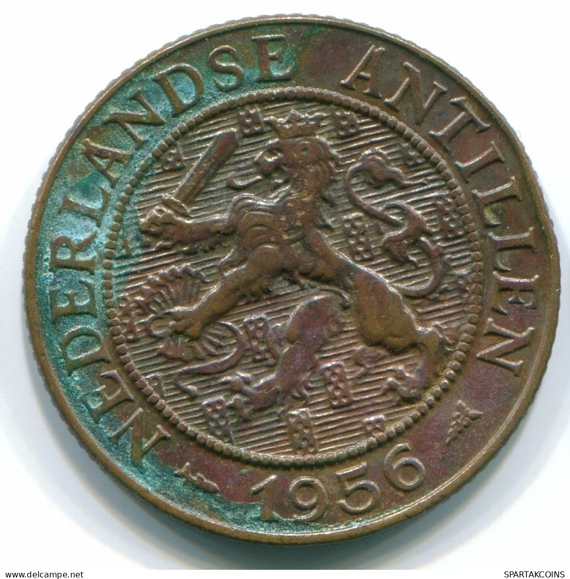 2 1/2 CENT 1956 CURACAO NEERLANDÉS NETHERLANDS Bronze Colonial Moneda #S10172.E.A - Curaçao