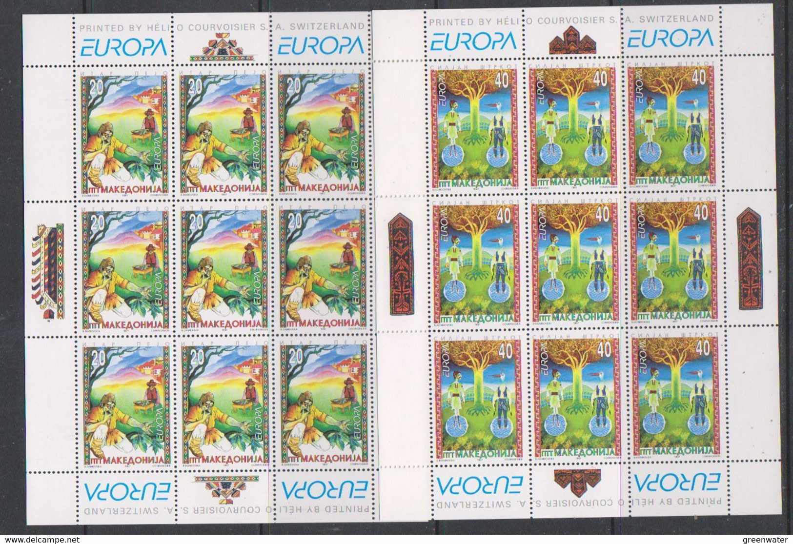 Europa Cept 1997 Macedonia 2v  Sheetlets ** Mnh (59590) ROCK BOTTOM PRICE - 1997