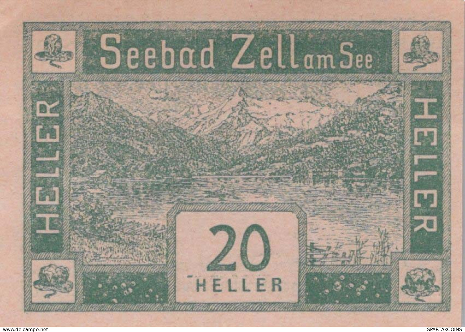 20 HELLER 1920 Stadt ZELL AM SEE Salzburg Österreich Notgeld Banknote #PE118 - [11] Local Banknote Issues