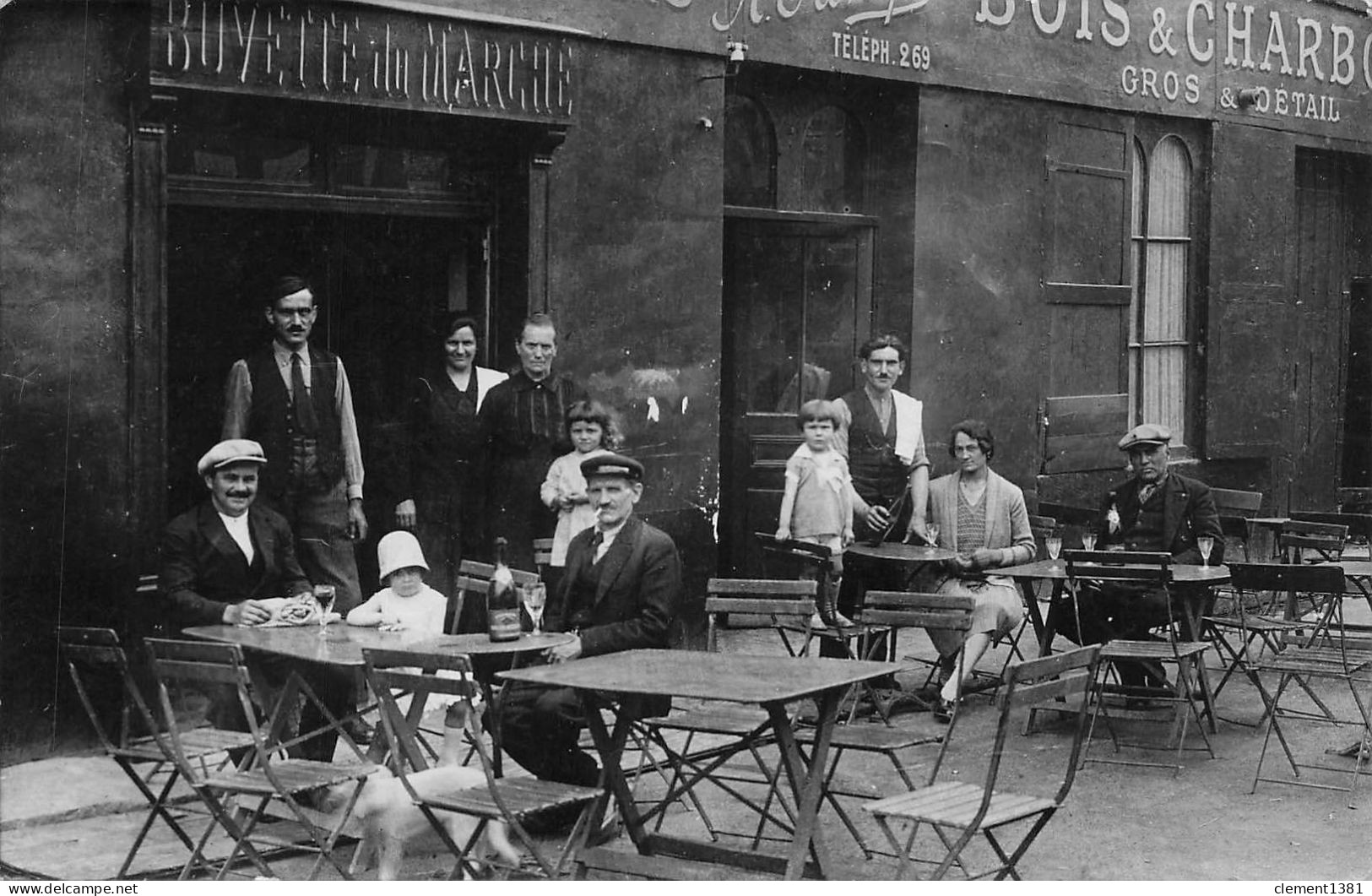 Carte Photo Commerce Magasin Buvette Du Marche Bois Et Charbons - Geschäfte