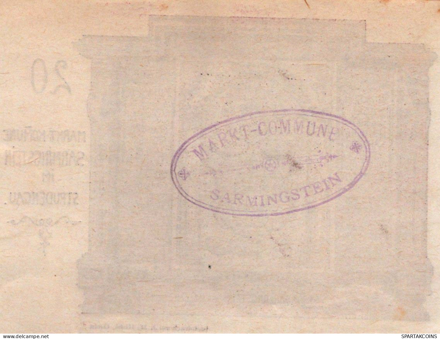 20 HELLER 1920 Stadt SANKT NIKOLA AN DER DONAU Oberösterreich Österreich #PE782 - [11] Local Banknote Issues