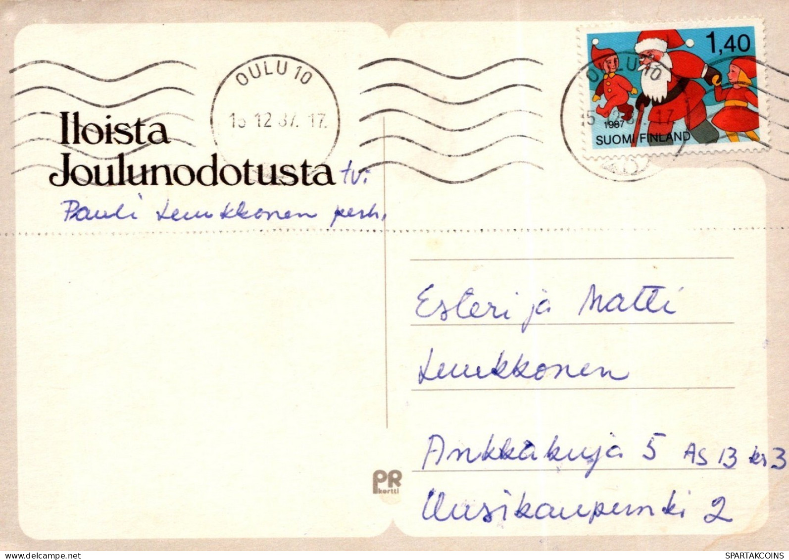 PÈRE NOËL NOËL Fêtes Voeux Vintage Carte Postale CPSM #PAJ622.FR - Santa Claus