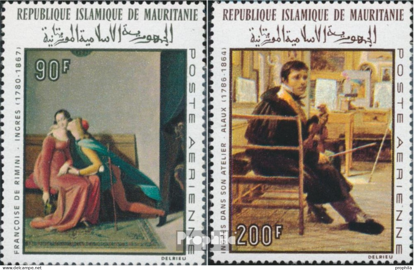 Mauretanien 323-324 (kompl.Ausg.) Postfrisch 1967 Dominique Ingres - Mauritania (1960-...)