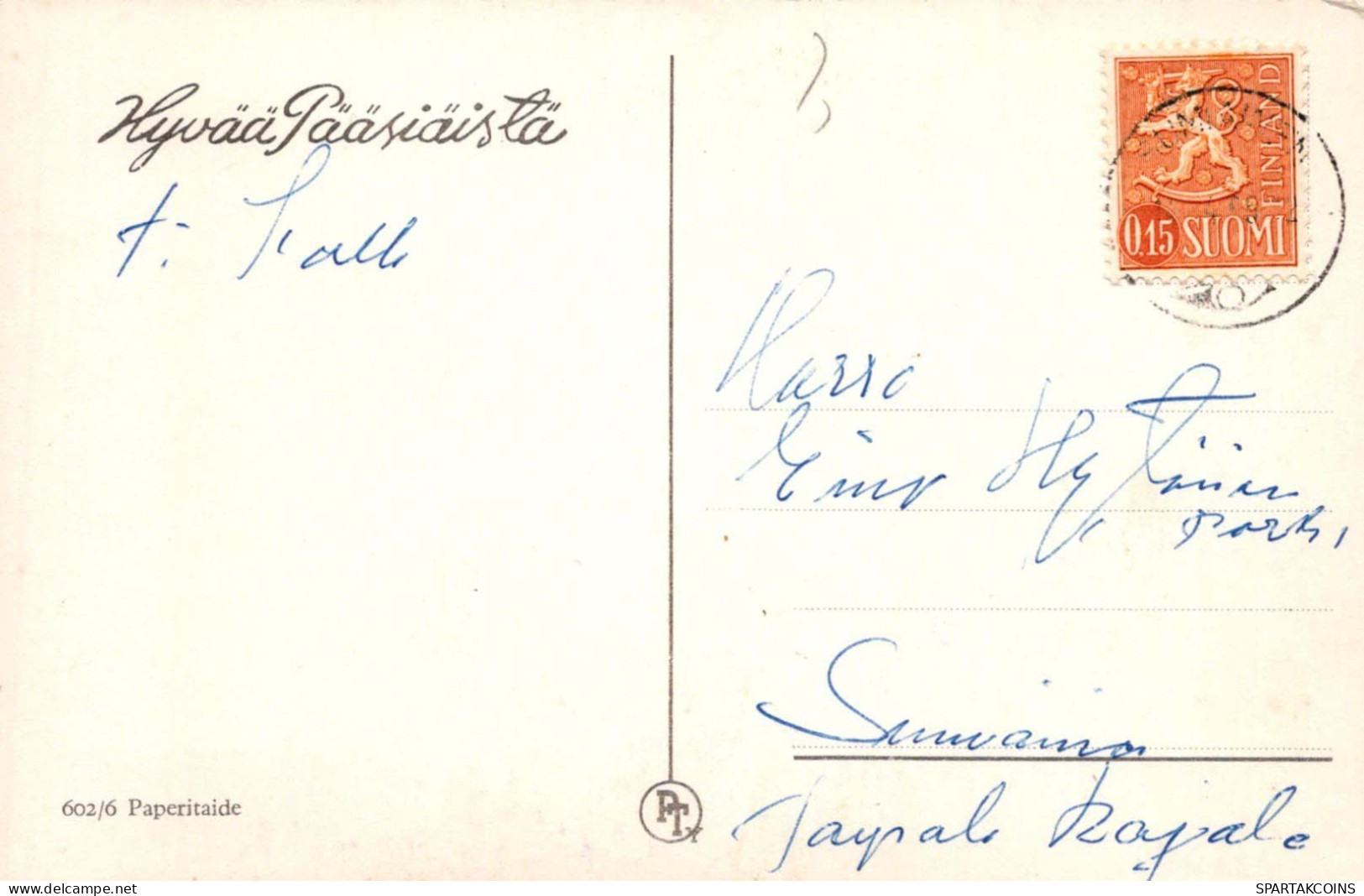 PASCUA POLLO HUEVO Vintage Tarjeta Postal CPA #PKE073.ES - Easter