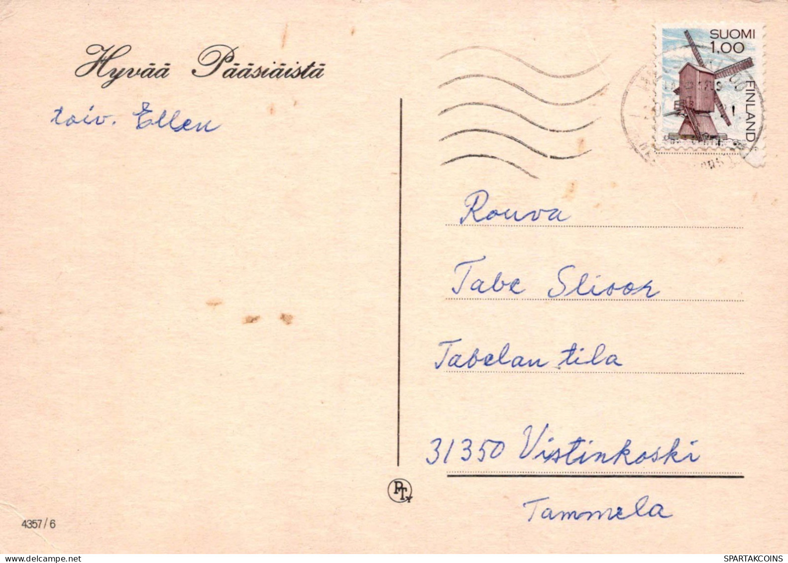 PASCUA POLLO HUEVO Vintage Tarjeta Postal CPSM #PBP132.ES - Easter