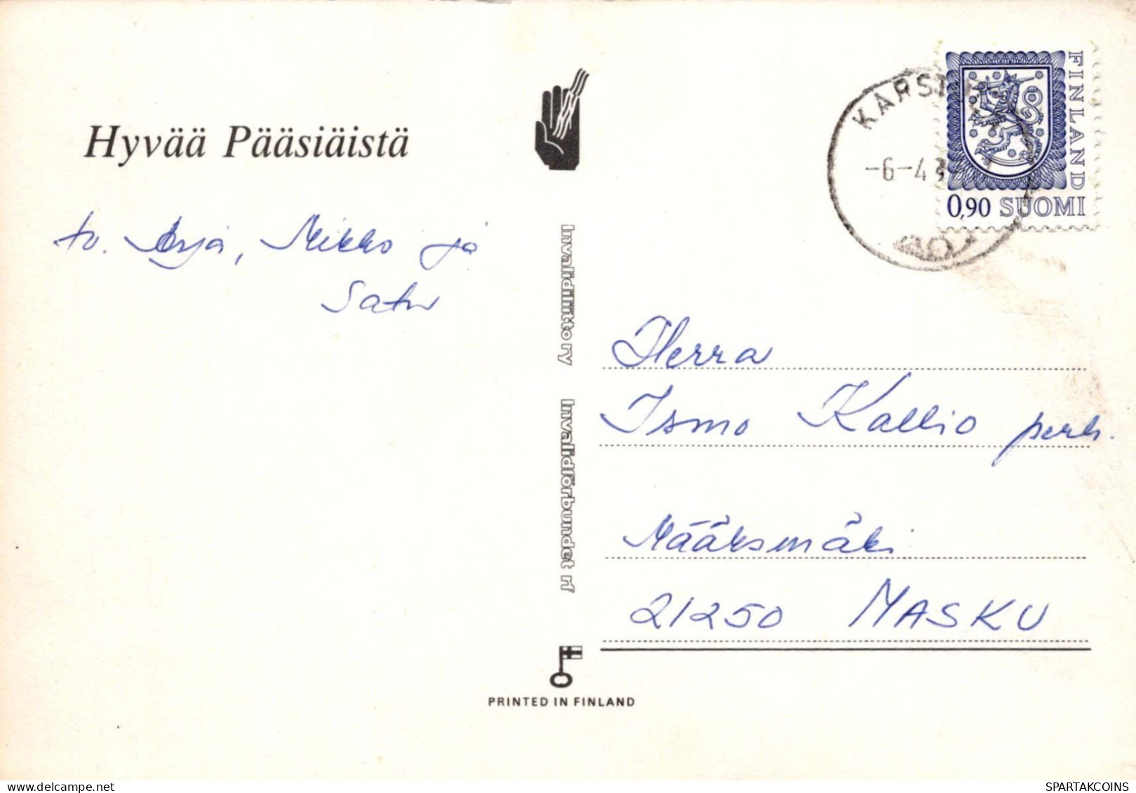 PASCUA CONEJO HUEVO Vintage Tarjeta Postal CPSM #PBO566.ES - Easter