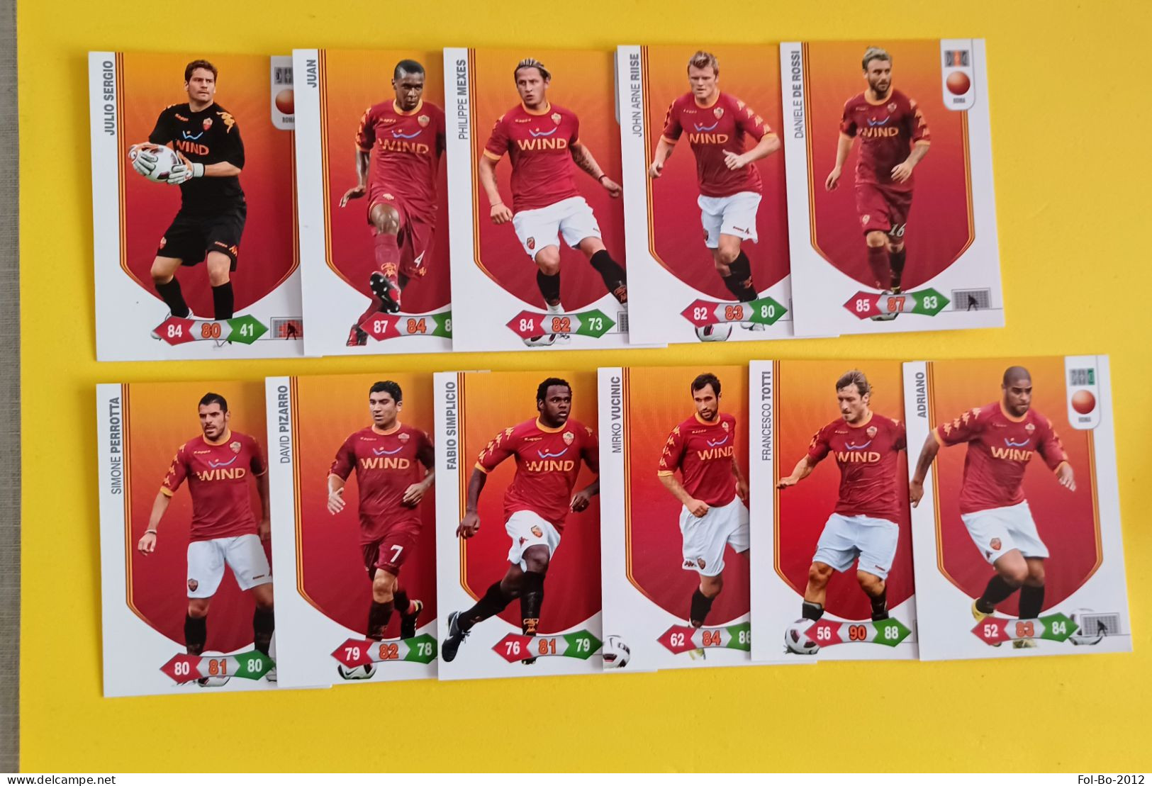 Roma Serie Completa 11.card Adrenalyn 2010/11panini - Italian Edition