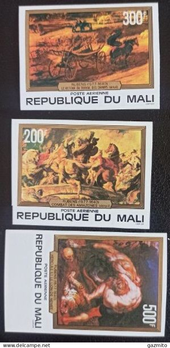 Mali 1982, 400th Anniversary Of The Birth Of Peter Paul Rubens, 3val IMPERFORATED - Malí (1959-...)