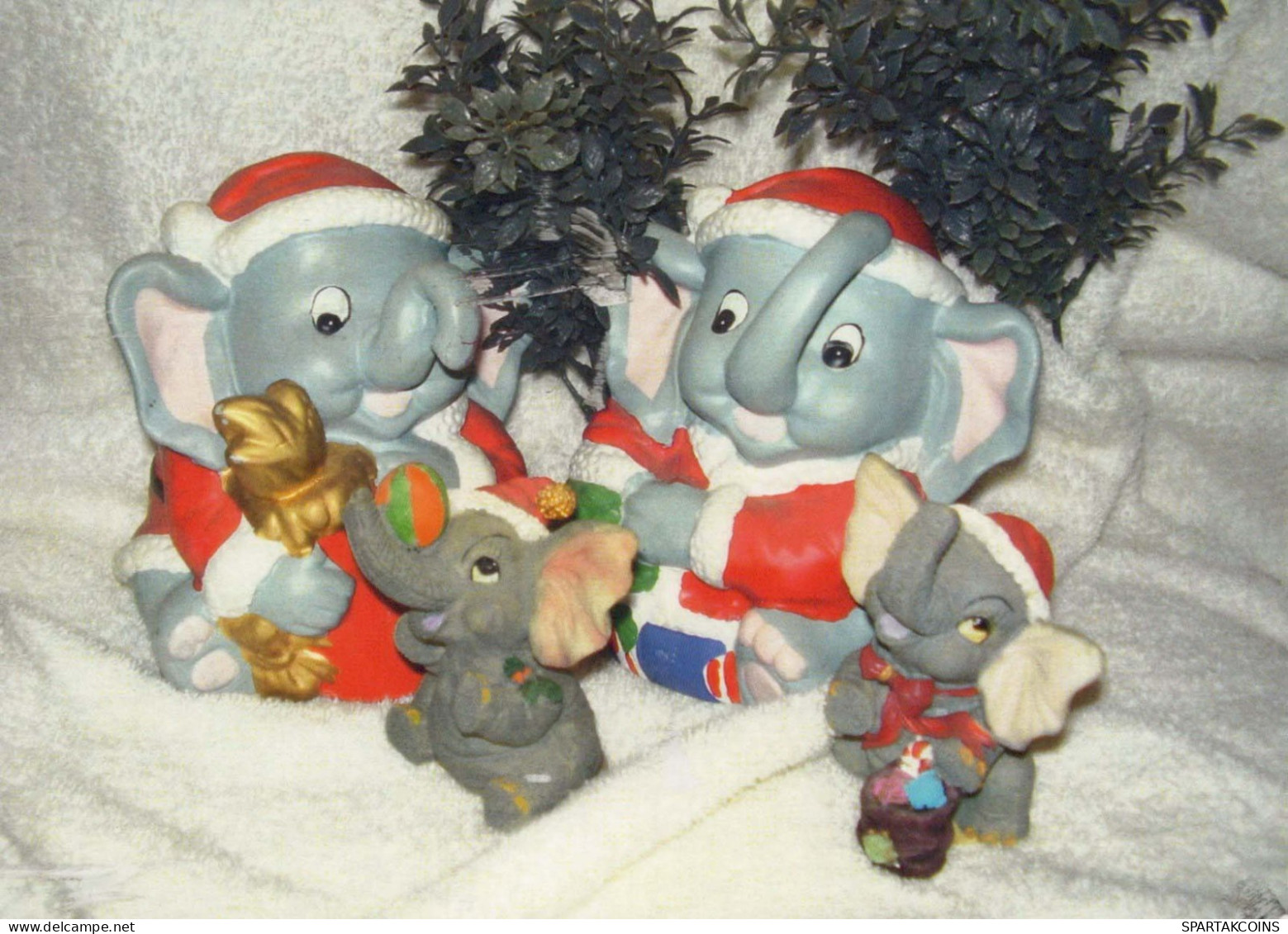 ELEFANTE Animale Vintage Cartolina CPSM #PBS753.IT - Elefantes