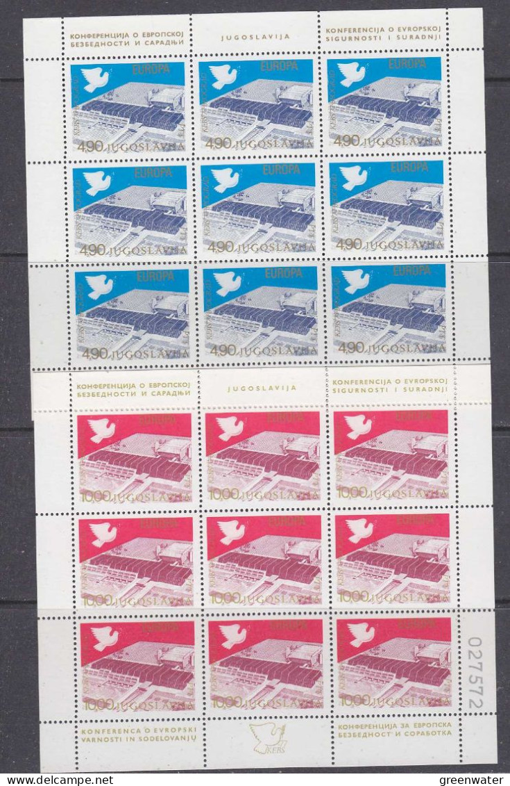 Yugoslavia 1977 KSZE/OSCE 2v  Sheetlets ** Mnh (59593) - Europese Gedachte