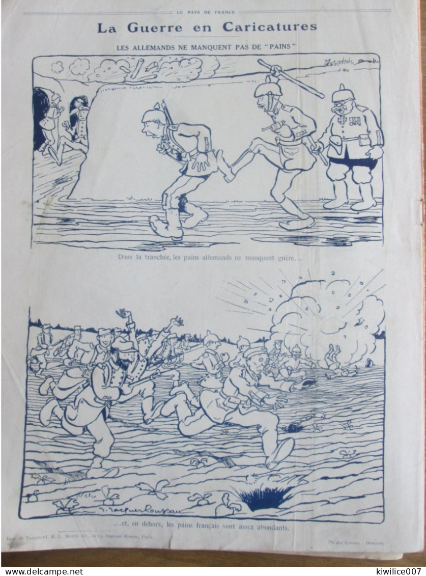 La Guerre 14-18 LA GUERRE EN CARICATURES   Dessin Humour Armée Allemande Soldats  Guillaume TROUPE DE RESERVES - Non Classificati