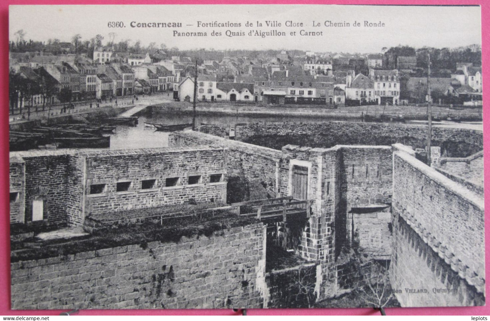 29 - Concarneau - Fortifications De La Ville Close - Chemin De Ronde - Panorama Des Quais D'Aiguillon Et Carnot - Concarneau