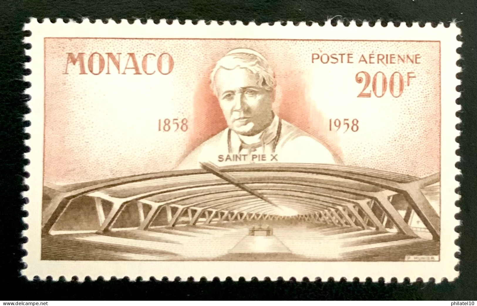 1958 MONACO N 69 POSTE AERIENNE - Neufs