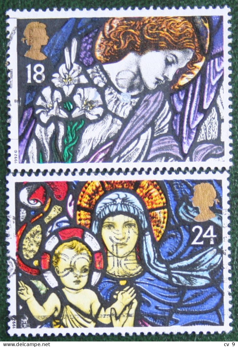 Natale Weihnachten Xmas Noel Kerst (Mi 1421-1422) 1992 Used Gebruikt Oblitere ENGLAND GRANDE-BRETAGNE GB GREAT BRITAIN - Gebraucht