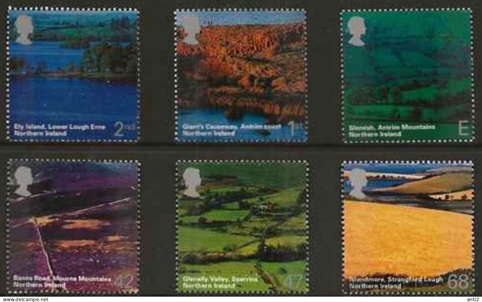 Great Britain  2004 British Landscapes (III): Northern Ireland, Ely Island, Giant's Causeway,  Mi 2195-2200 MNH(**) - Neufs