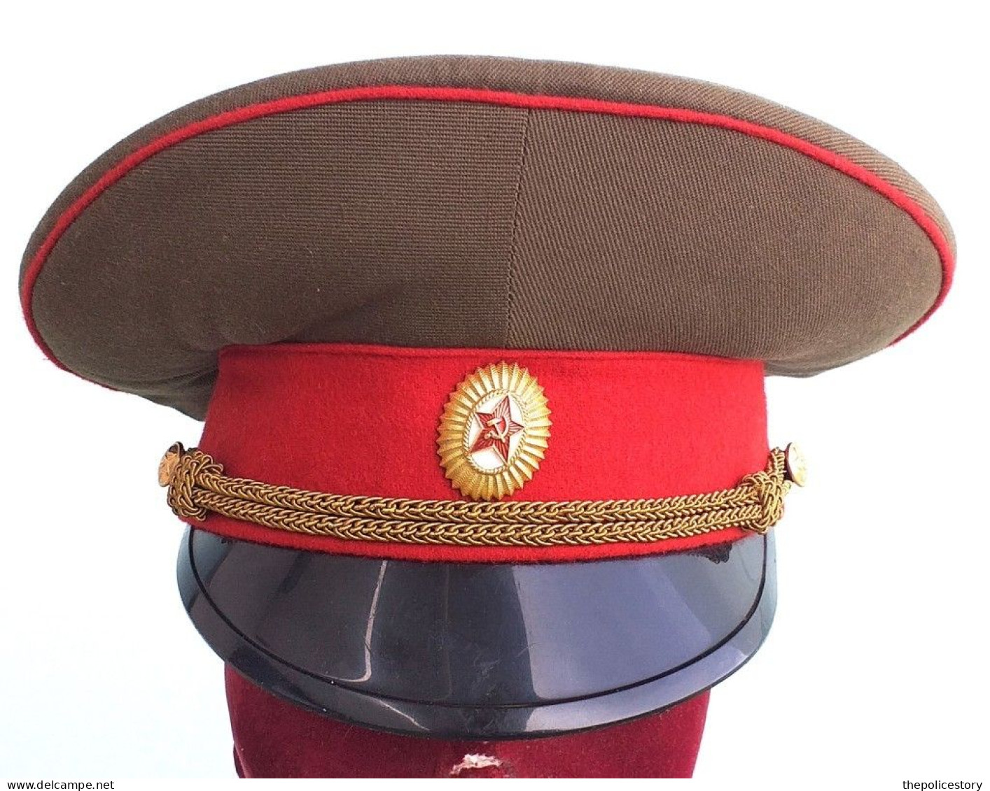 Berretto Visiera Sovietico Armata Rossa Ufficiale Di Fanteria Originale Tg. 58 - Helme & Hauben