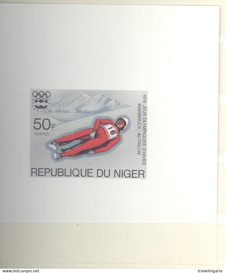 Niger 1976 Olympic Winter Games 50 F Bobsleigh DELUXE SHEET MNH ** - Hiver 1976: Innsbruck