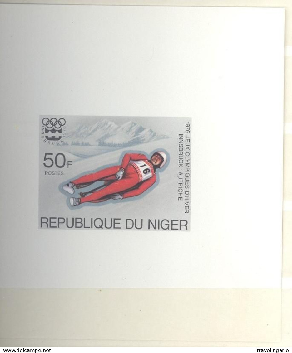 Niger 1976 Olympic Winter Games 50 F Bobsleigh DELUXE SHEET MNH ** - Inverno