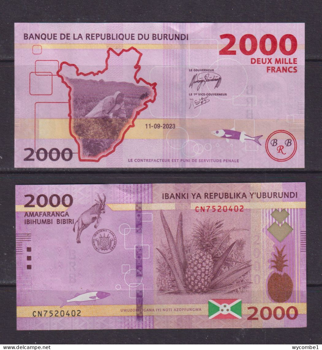 BURUNDI -  2023 2000 Francs UNC Banknote - Burundi