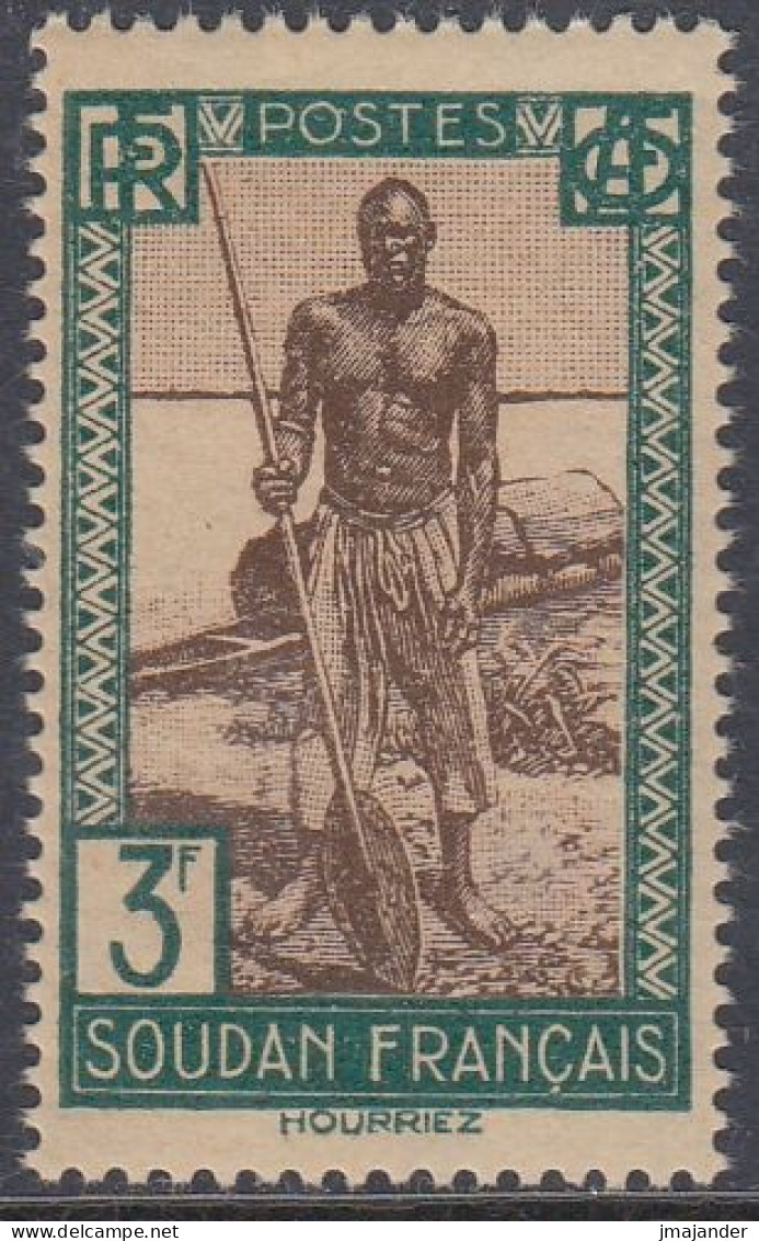 French Sudan 1931 - Definitive Stamp: Native Boatman On River Niger - Mi 97 ** MNH [1846] - Ongebruikt