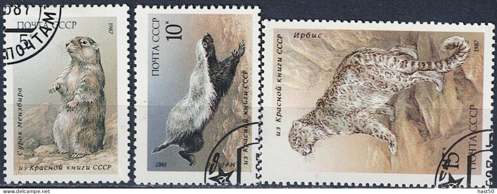 Sowjetunion UdSSR - Geschützte Tiere (MiNr. 5711/3) 1987 - Gest Used Obl - Gebraucht