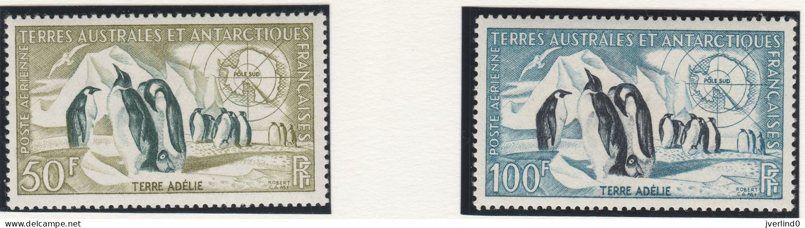 TAAF Poste Aérienne N° 2 + 3 Neufs MNH Manchots - Penguins - Unused Stamps