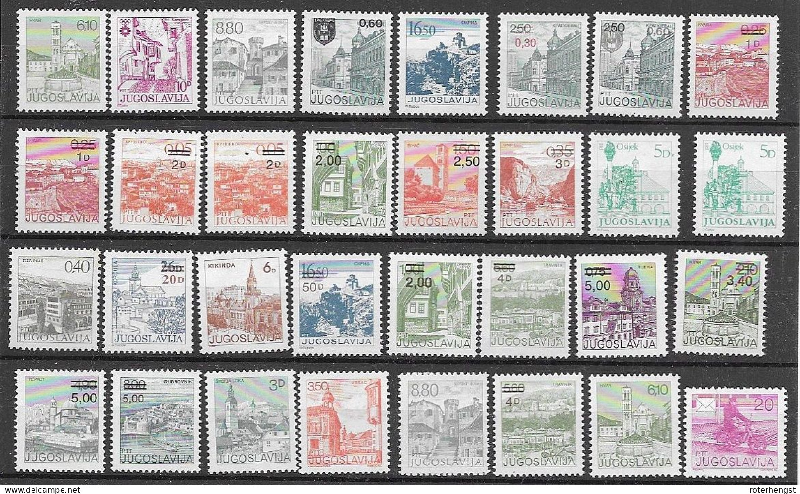 Yugoslavia Mnh ** 32 Definitve Stamps All Different - Nuovi