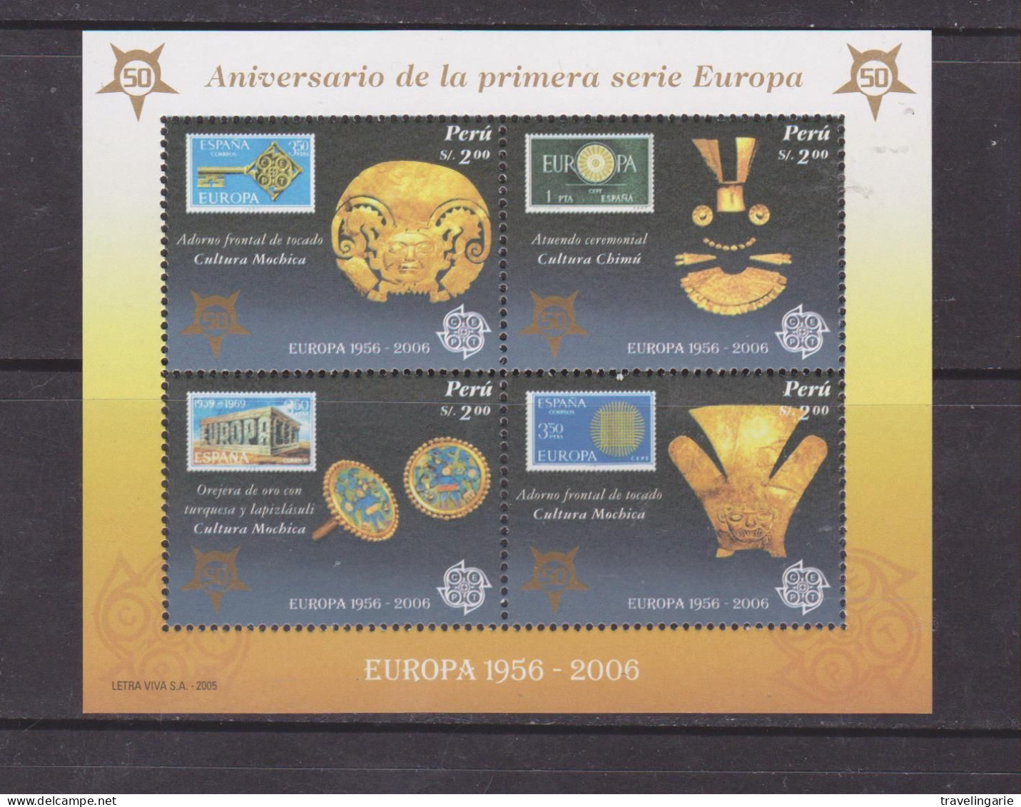 Peru 2005 S/S 50th Anniversary Europa Stamps MNH ** - Europäischer Gedanke