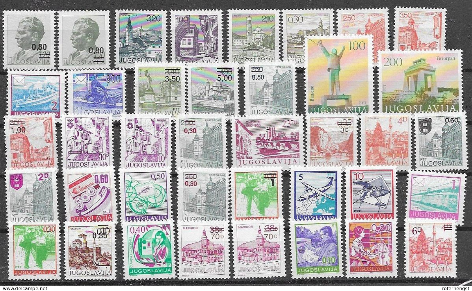 Yugoslavia Mnh ** 39 Definitve Stamps All Different - Ungebraucht