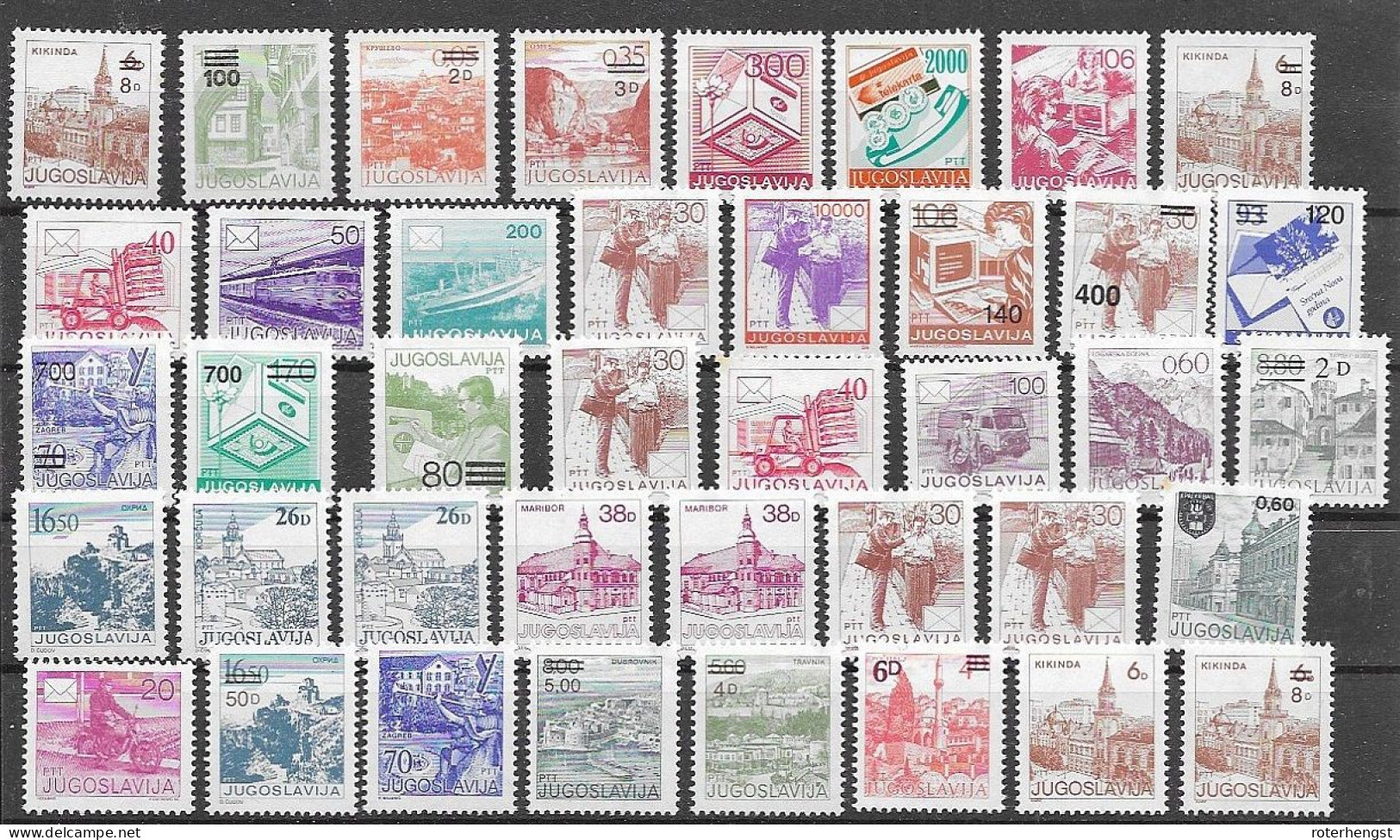 Yugoslavia Mnh ** 40 Definitve Stamps All Different - Neufs