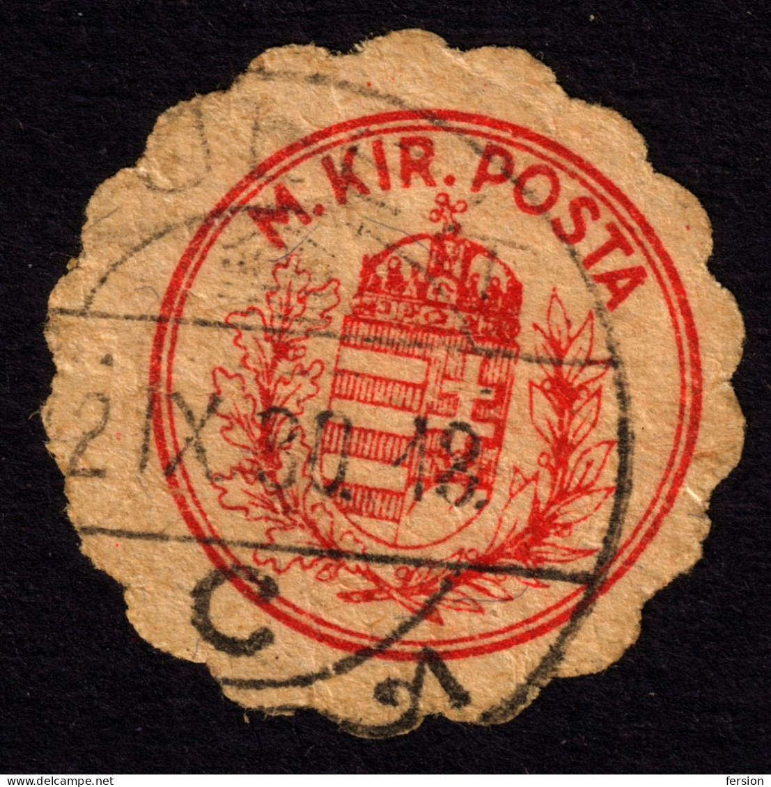 Fülek Filakovo Postmark 1942 Hungary SLOVAKIA Occupation WW1 War Nógrád County TELEGRAPH Telegram CLOSE Label Vignette - ...-1918 Voorfilatelie