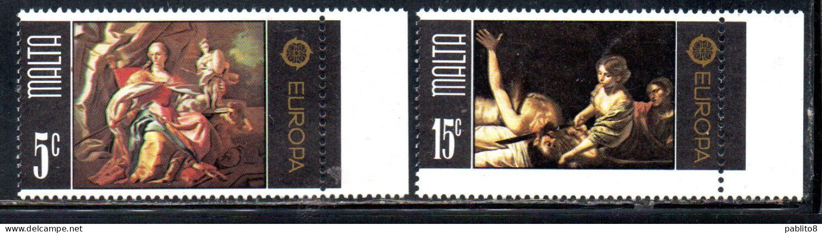 MALTA 1975 EUROPA CEPT PAINTING DIPINTI COMPLETE SET SERIE COMPLETA MNH - Malta