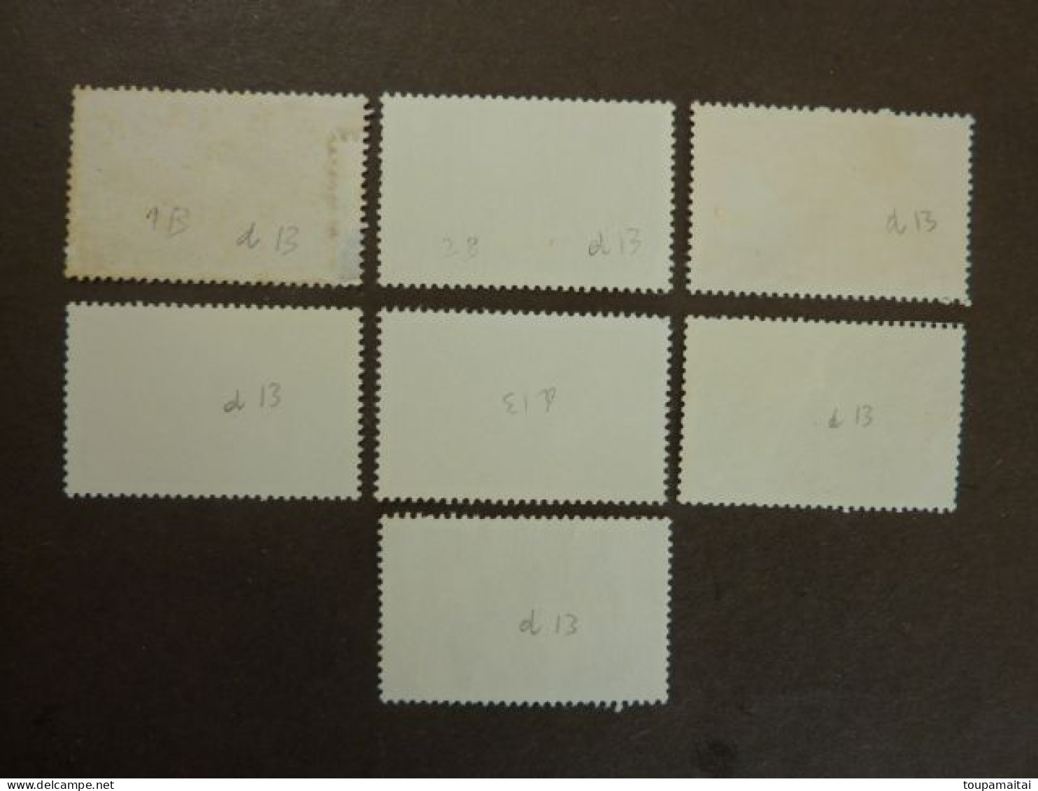 POLYNESIE FRANCAISE, Timbres De Service, Année 1977, YT N° 1B-2B-5B-10B-11B-12B-13B Oblitérés?, Dent.13 - Servizio