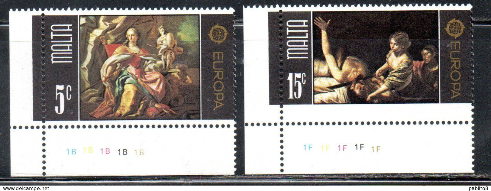 MALTA 1975 EUROPA CEPT PAINTING DIPINTI COMPLETE SET SERIE COMPLETA MNH - Malta