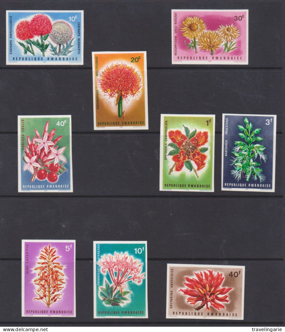 Rwanda 1966 Flowers Imperforate MNH ** - Sonstige & Ohne Zuordnung