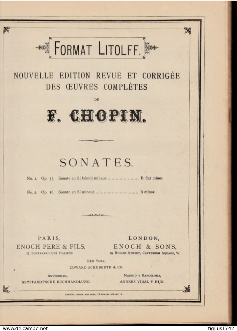 Partitions Musicales. Chopin F. Œuvres Complètes Pour Piano. Second Volume : Préludes, Sonates, Etudes, Scherzos, Rondos - A-C