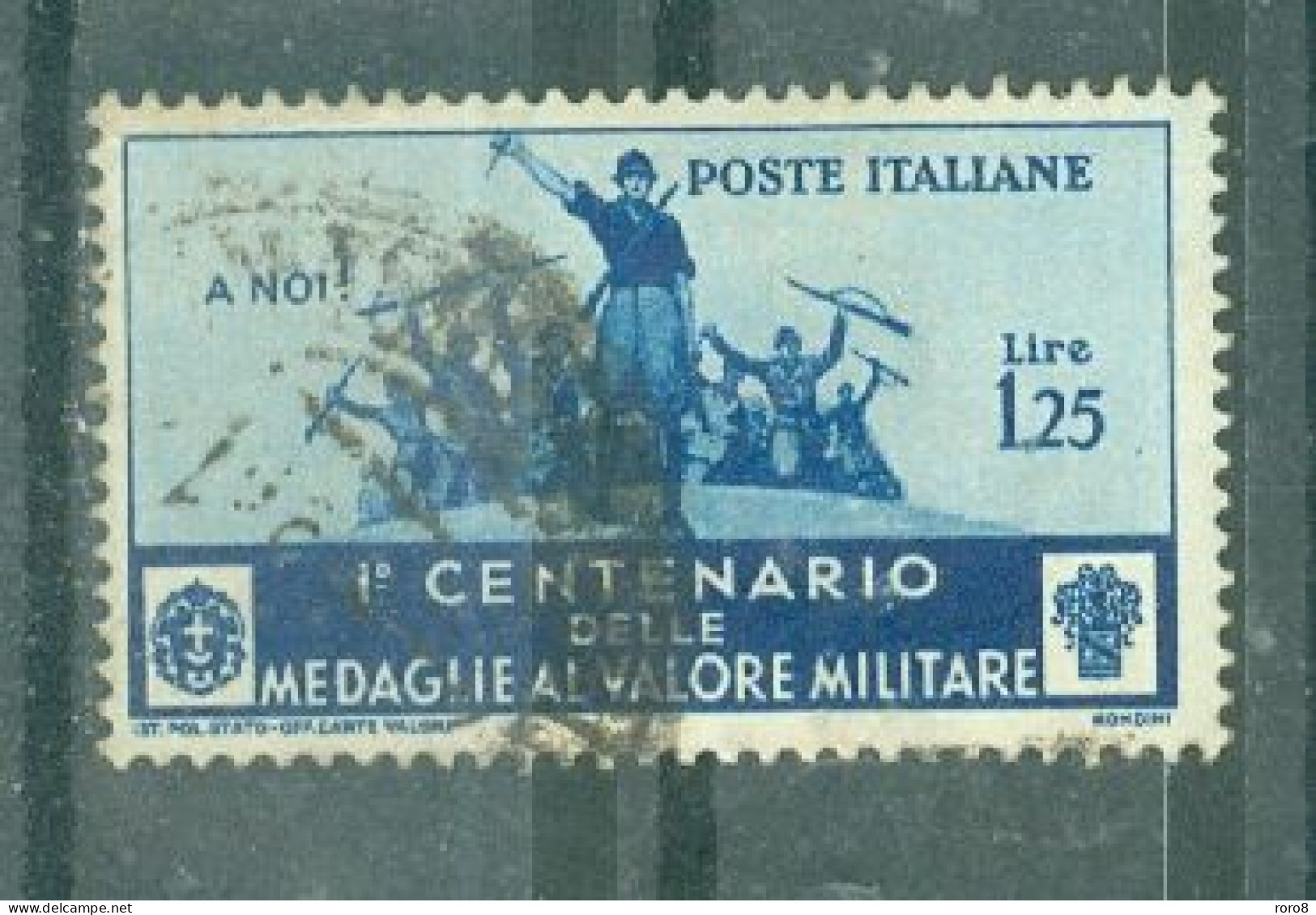 ITALIE - N°353 Oblitéré - Centenaire De L'institution De La Médaille à La Valeur Militaire. Sujets Divers. - Used