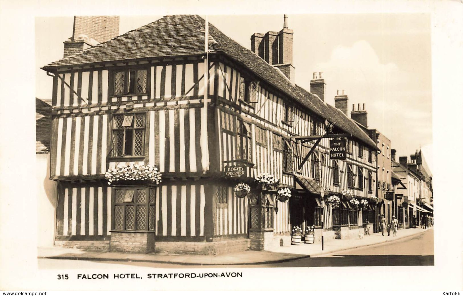 Stratford Upon Avon , Warwickshire * Carte Photo * The Falcon Hotel * Uk - Stratford Upon Avon