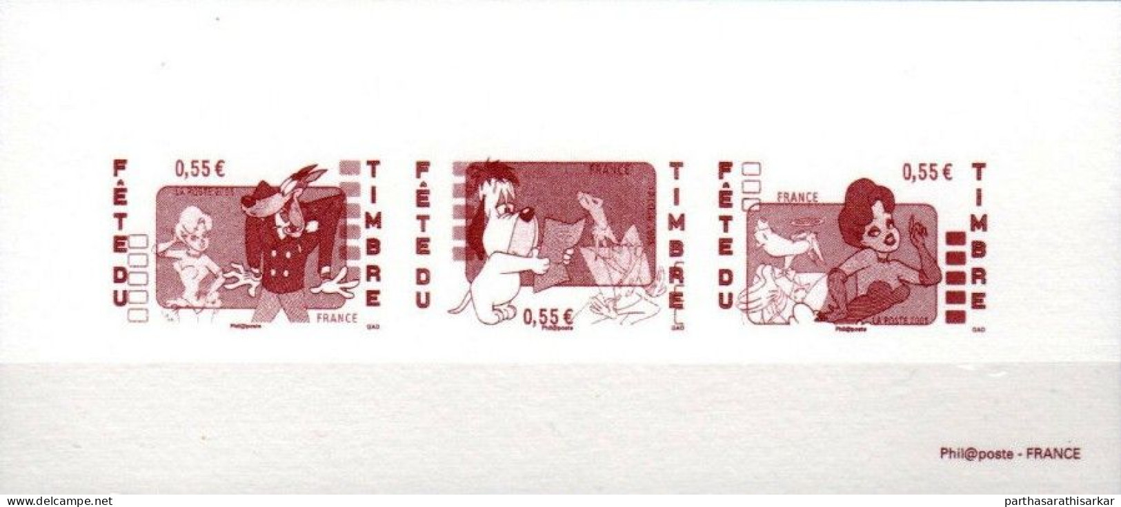 FRANCE 2008 100TH ANNIVERSARY OF THE BIRTH OF TEX AVERY STAMPS CARTOONS DROOPY OFFICIAL DIE PROOF RARE - Bandes Dessinées