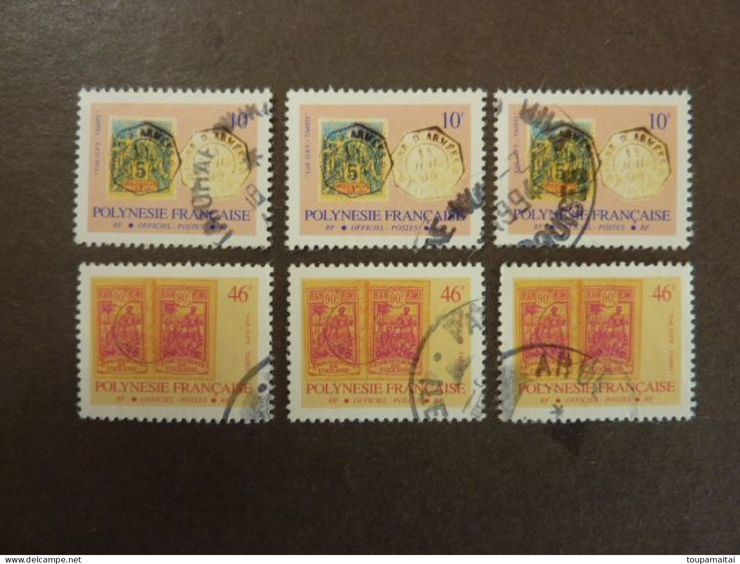 POLYNESIE FRANCAISE, Timbres De Service, Année 1993,  Lot De 6 Timbres YT N° 20 Et 22 Oblitérés - Oficiales