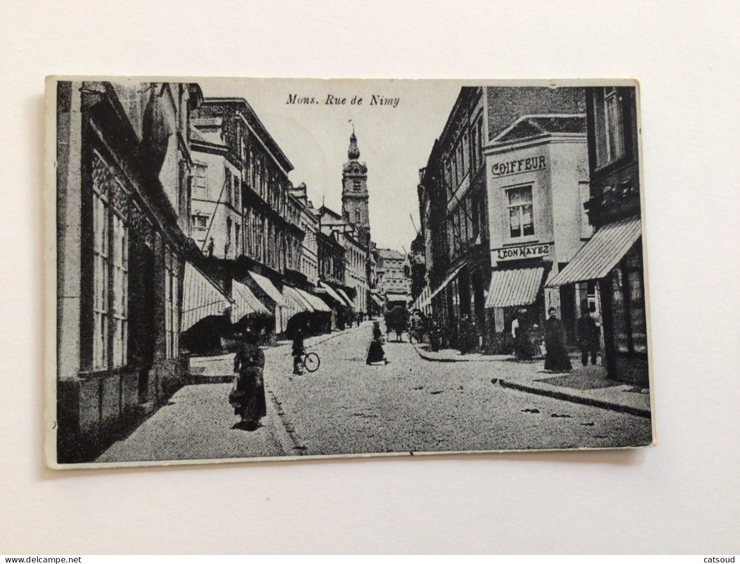 Carte Postale Ancienne (1919) MONS Rue De Nimy - Mons