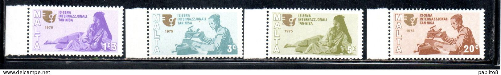 MALTA 1975 IWY INTERNATIONAL WOMEN'S YEAR ANNO INTERNAZIONALE DELLA DONNA COMPLETE SET SERIE COMPLETA MNH - Malta