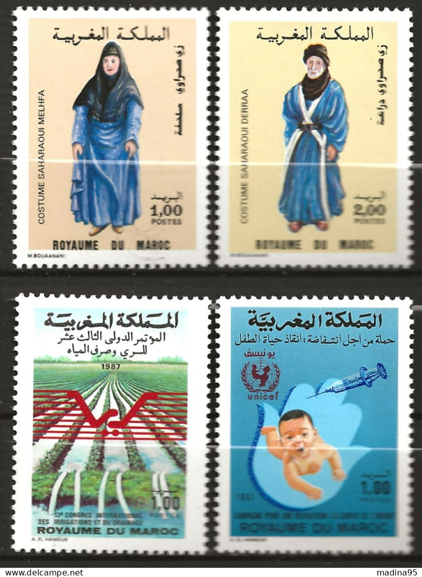 MAROC: **, N° YT 1035, 1036, 1037  Et 1038, TB - Morocco (1956-...)