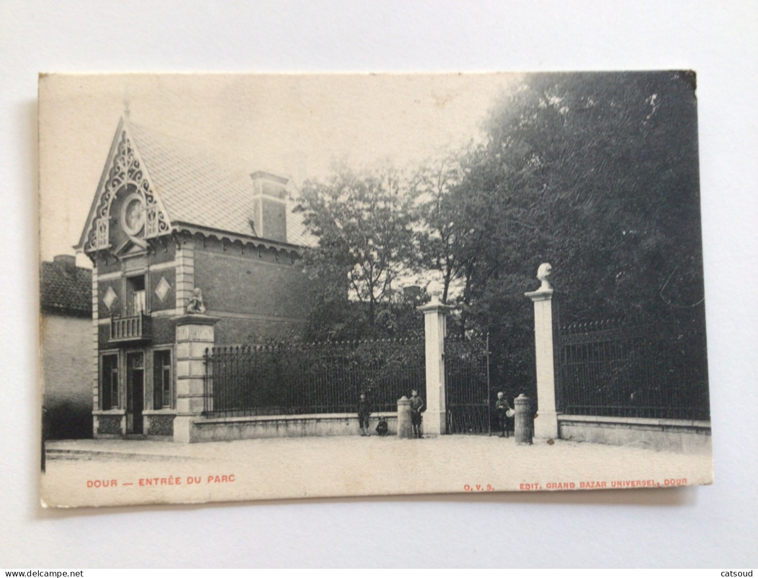 Carte Postale Ancienne (1905) DOUR Entrée Du Parc - Dour