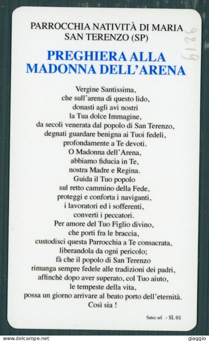 °°° Santino N. 9219 - Madonna Dell'arena - San Terenzio - Cartoncino °°° - Religione & Esoterismo