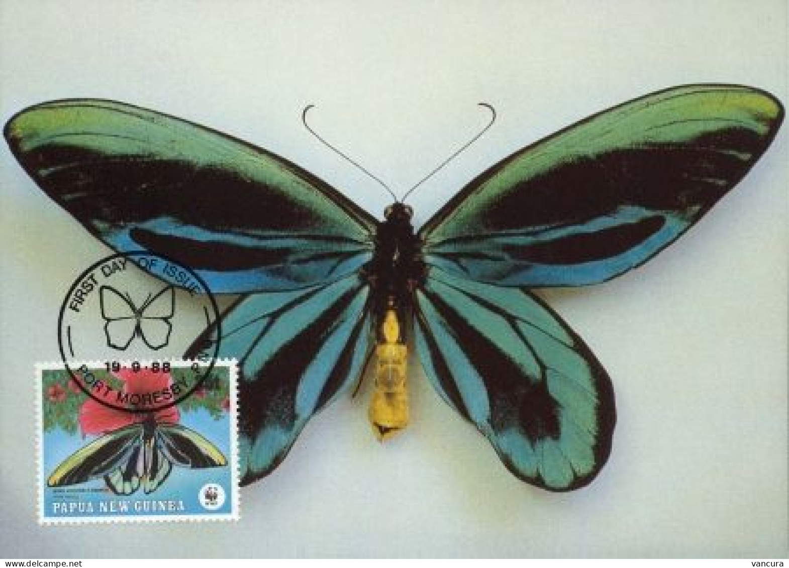 CM Papua New Guinea/WWF Protected Butterfly 1988 Queen Alexandra's Birdwing - Papillons