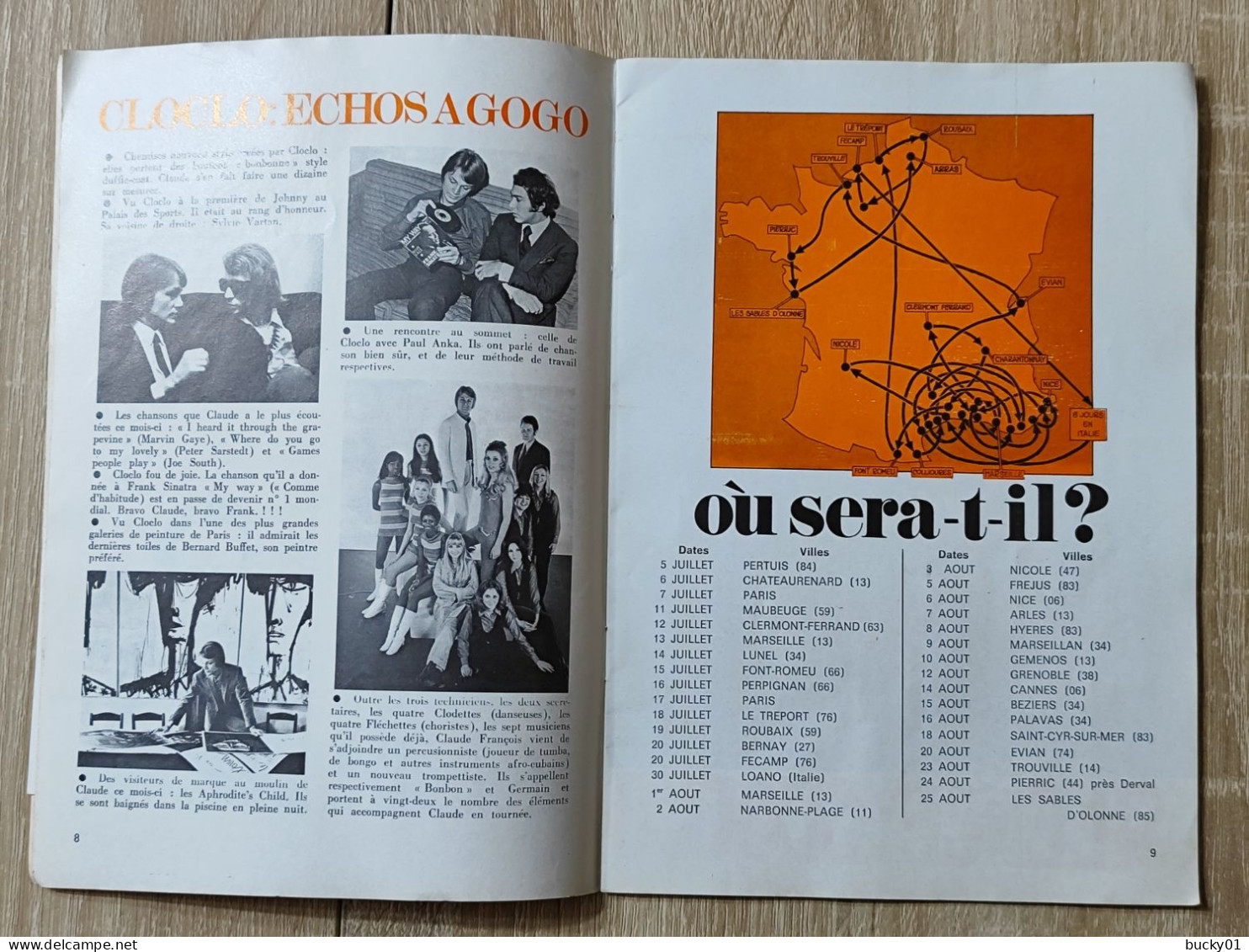 TRES RARE - FLECHE N°3 - LE JOURNAL DE CLAUDE FRANCOIS - 1969 - Musique